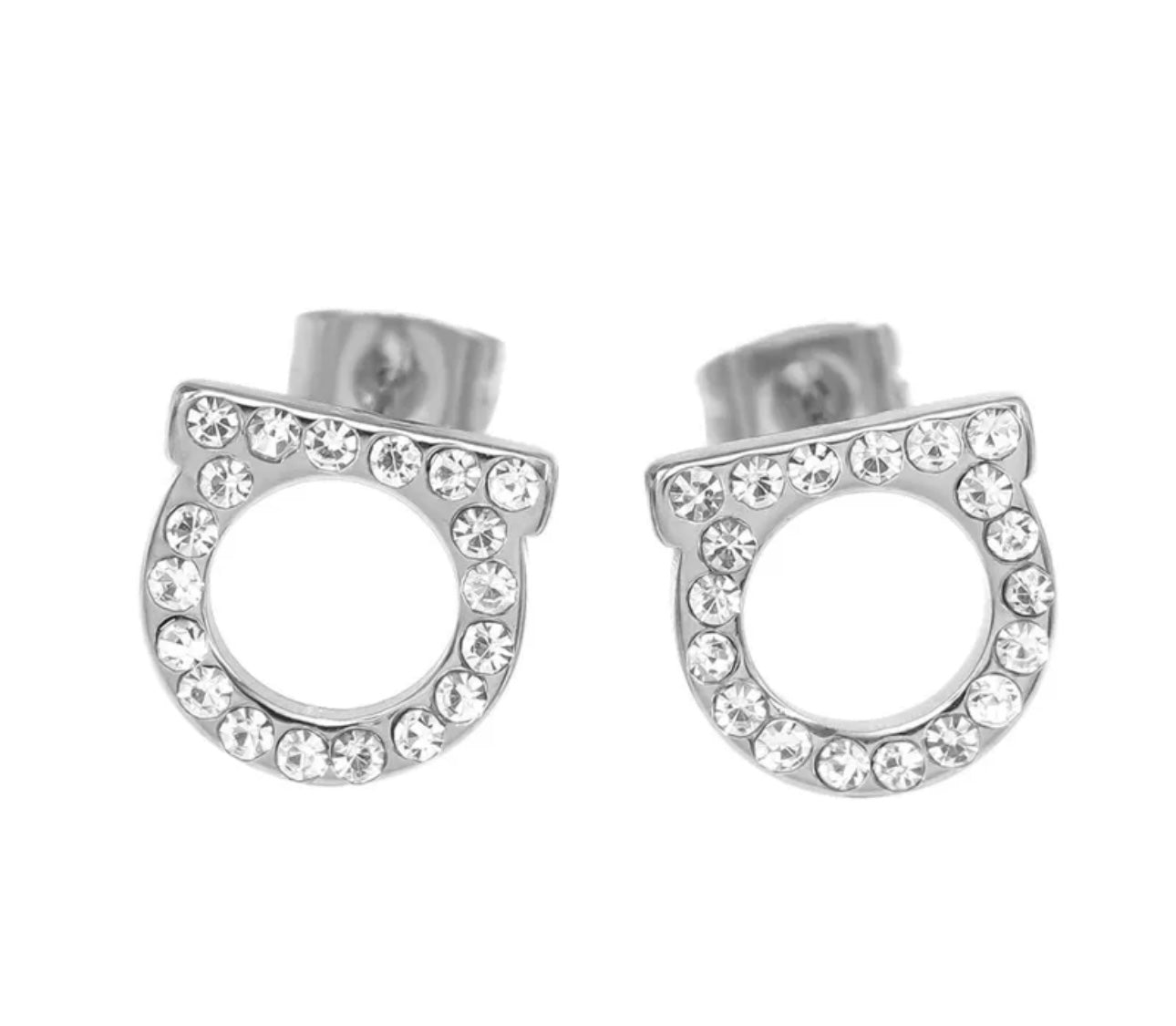 Ferra silver bling earrings