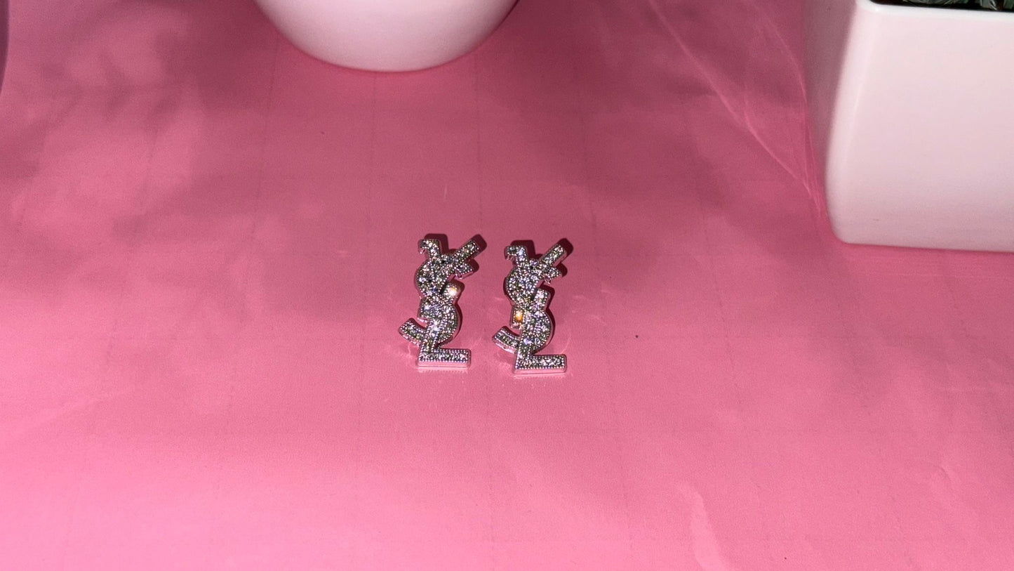 Medium sliver ys earrings