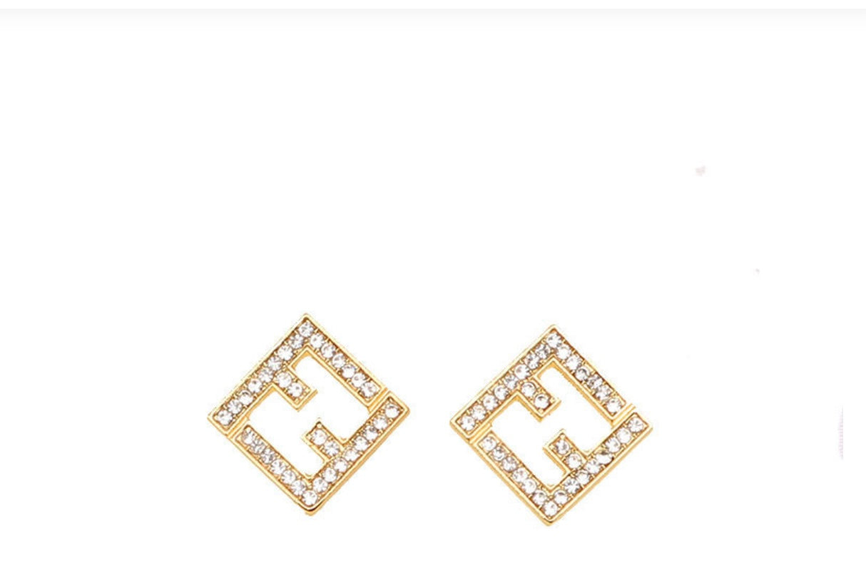 Fendi gold earrings
