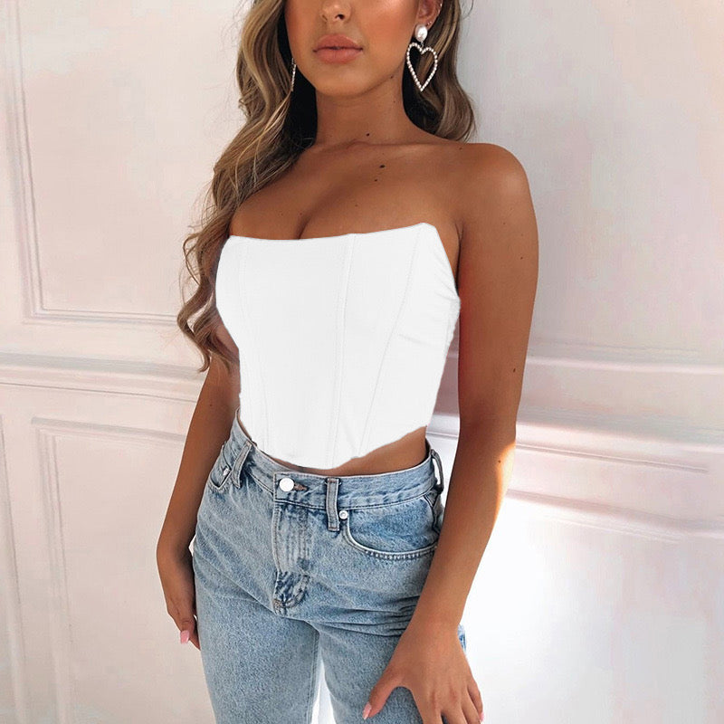 Xiomara white corset top