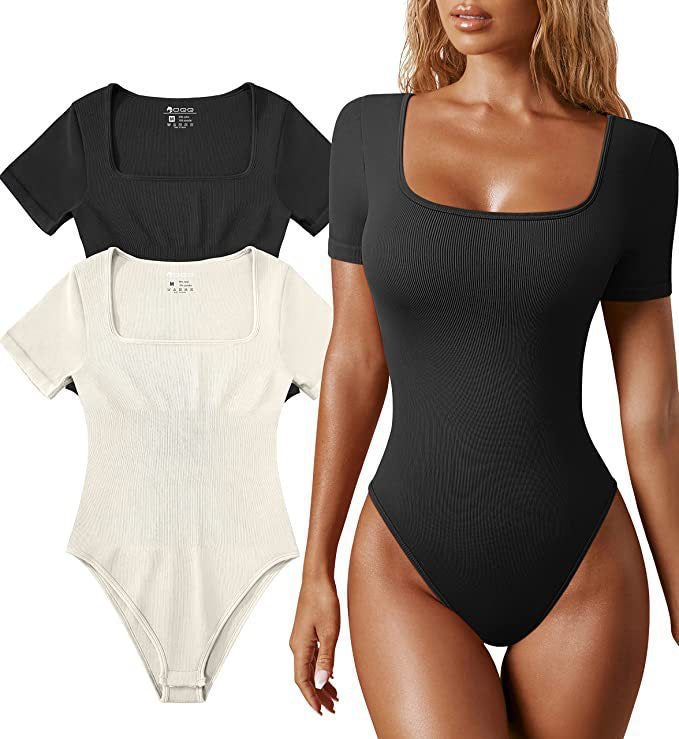 Simple black bodysuit