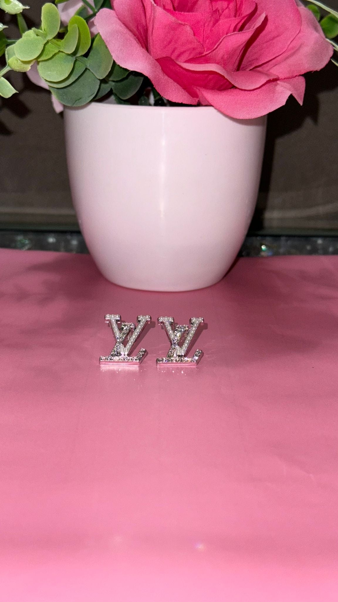 Extra silver Lv earrings