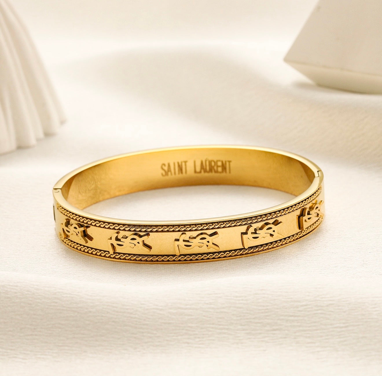 Ysl logo all over bracelet