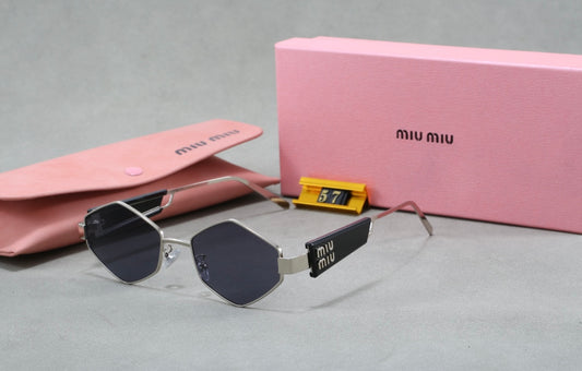 Silver & black miu sunglasses