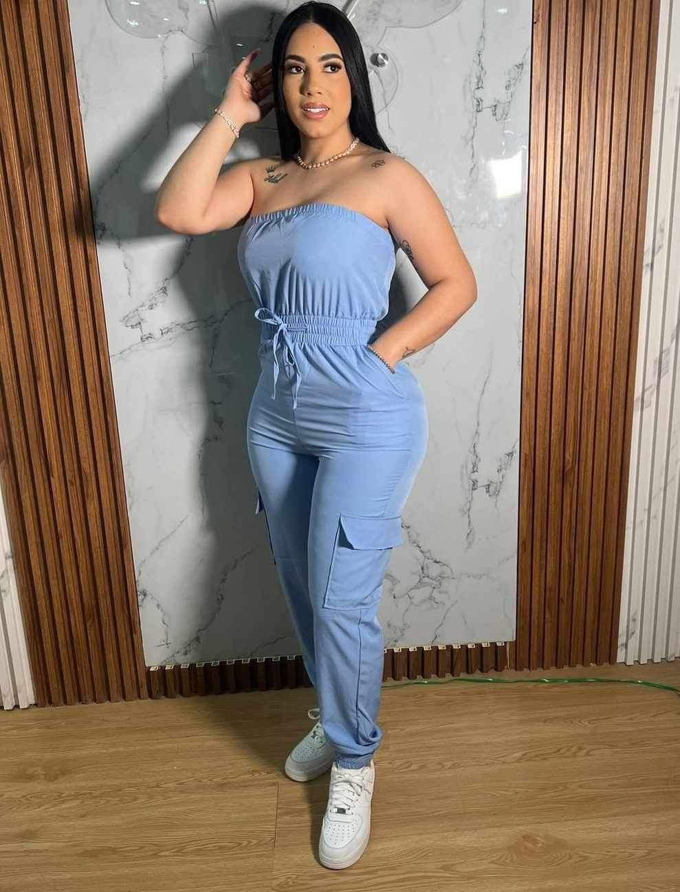 Alison baby blue jumpsuit