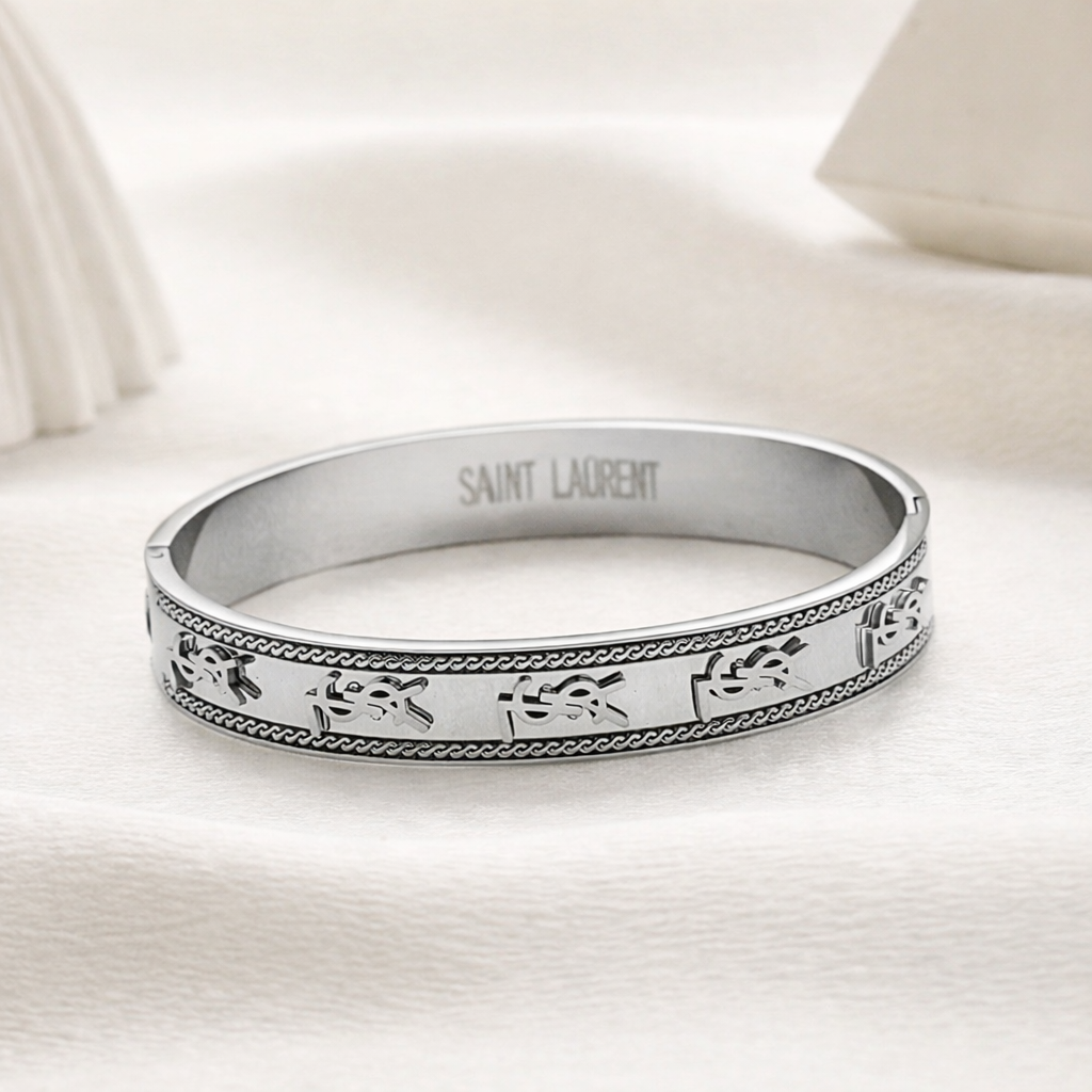 Ysl logo all over bracelet