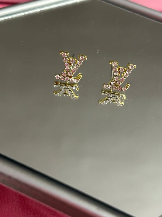 Tiny LV gold earrings