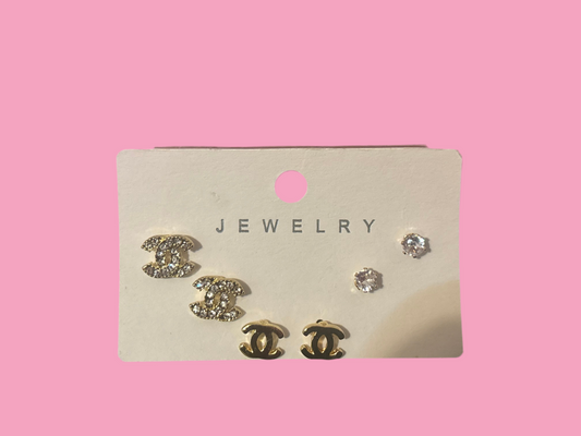 3 piece Melissa Cc earrings