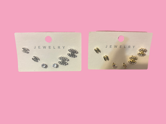 3 piece joy Cc earrings