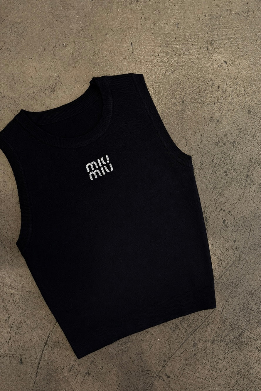 Black one size miu miu top