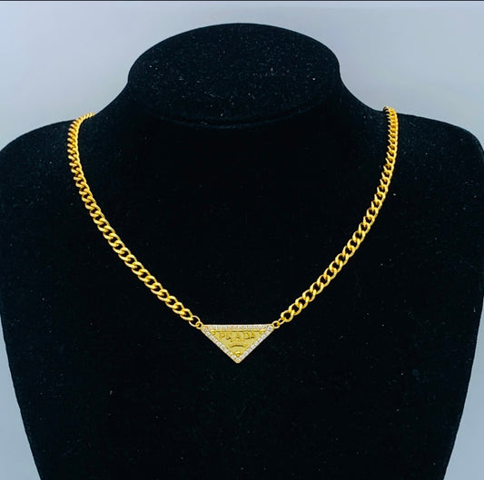 Prada gold necklace