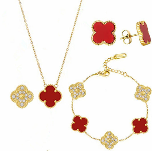 Be mine 3 piece red clover set