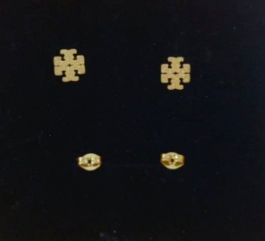 Mini Tory gold sparkly earrings