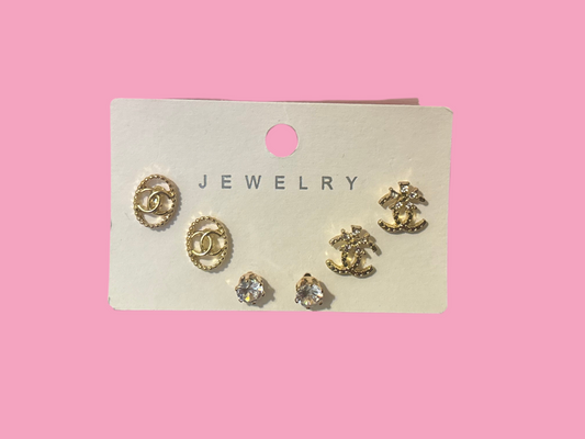 3 piece nessa Cc earrings
