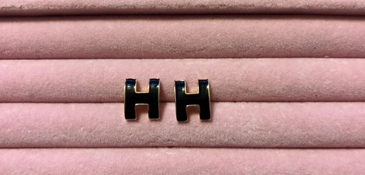 Hers black & gold earrings