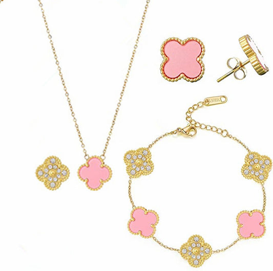 All yours 3 piece pink clover set