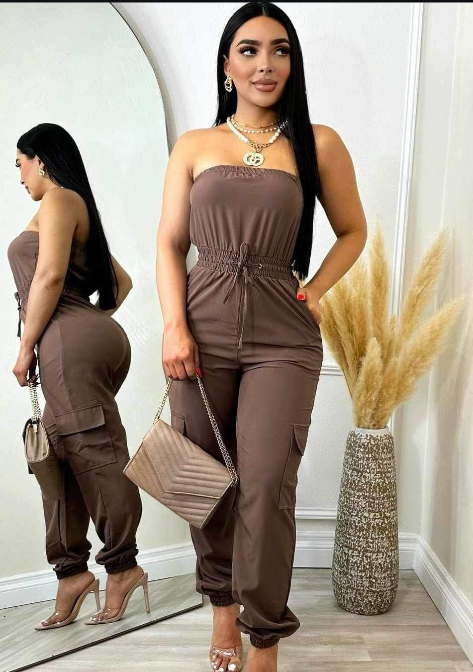 Sofia brown jumpsuit