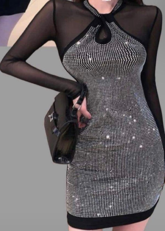 One size Rhinestone dress